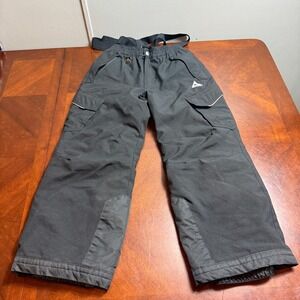 Gerry Ski Snow Bibs Boys Youth Kids Large 14/16 Black Fleece Lined Outdoors